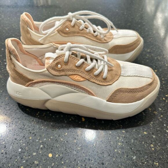 UGG La Cloud Low Sneakers | Chestnut & Lt Pink - Picture 5 of 9